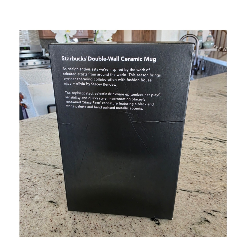 LIMITED EDITION Starbucks + Alice & Olivia 'Stace Face' 12 Oz. Ceramic Mug - Picture 7 of 8